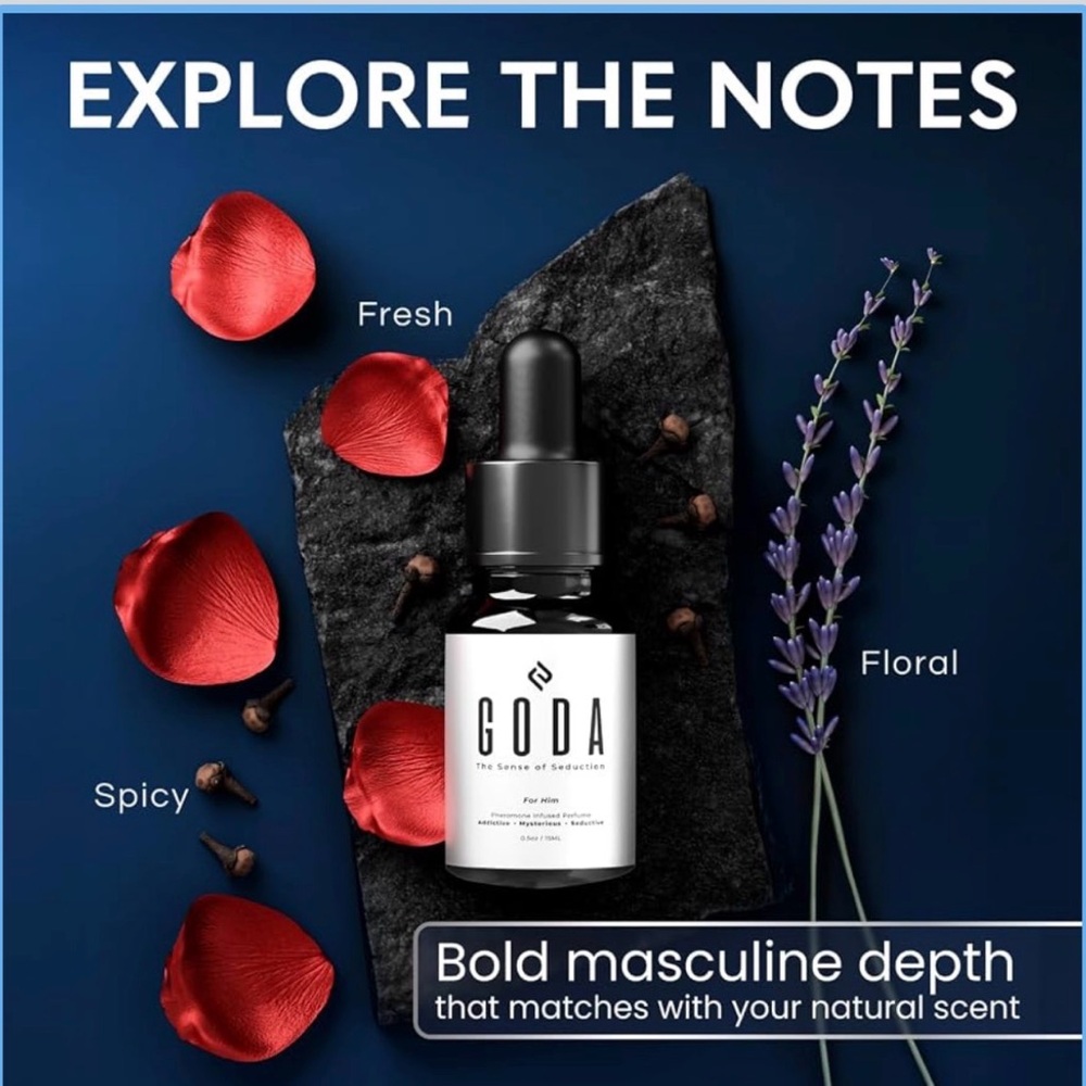 (3)GODA For Him Pheromone Cologne - Black Dropper Bottle - Picture 10 of 16